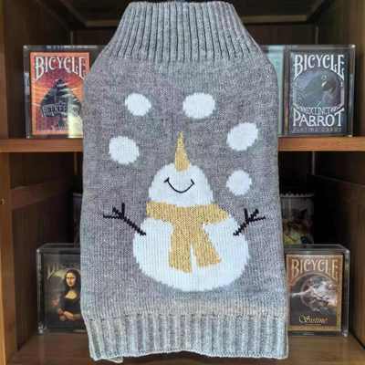 宠物圣诞雪人毛衣狗狗衣服秋冬装