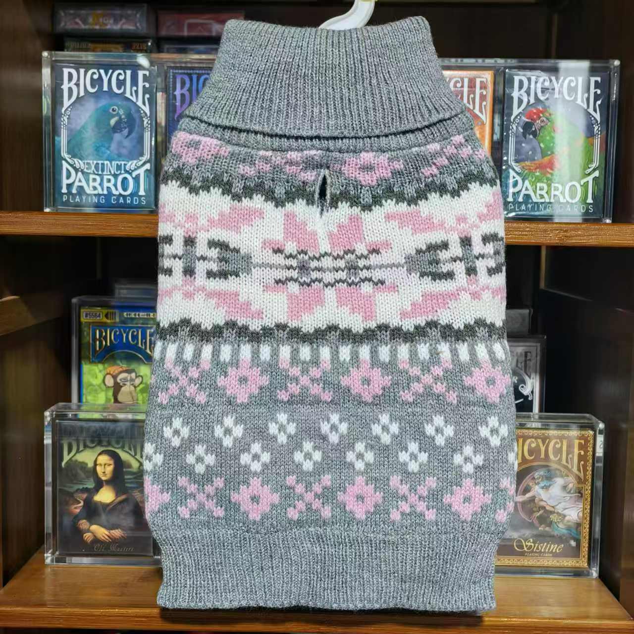 宠物翻领毛衣狗狗衣服冬装