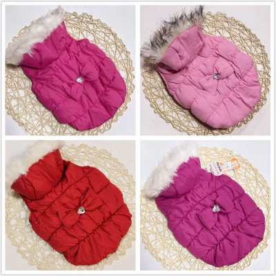 宠物带帽冬装马甲无袖狗狗衣服