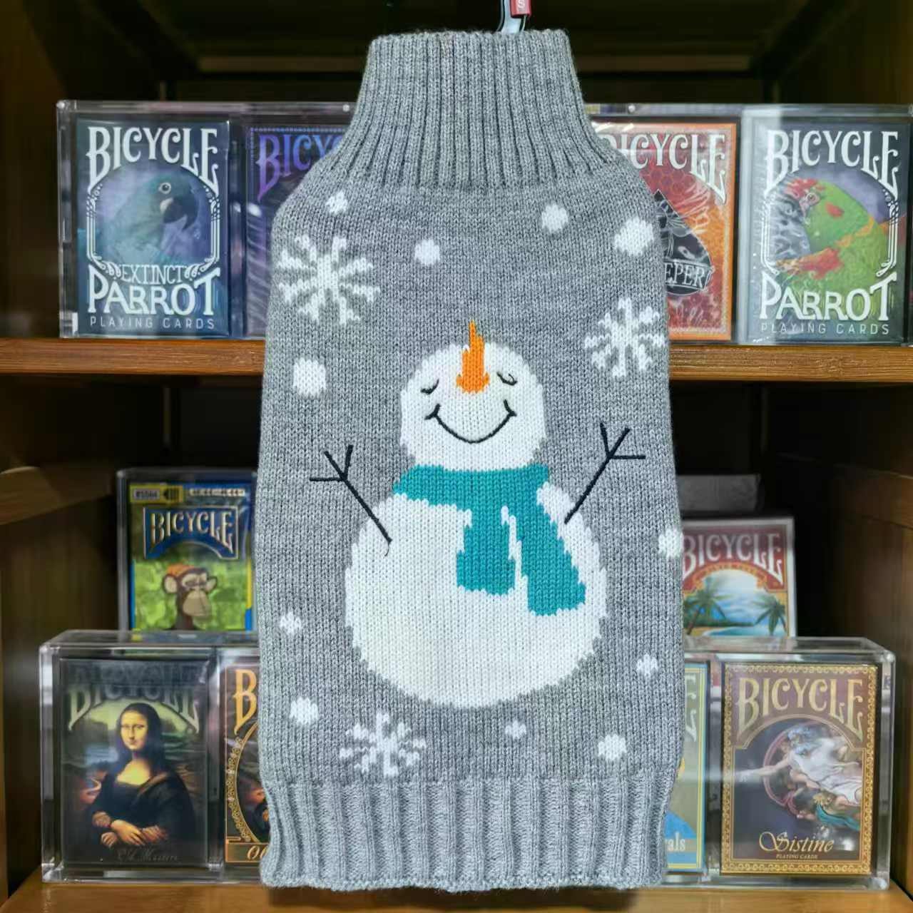 外贸宠物圣诞雪人毛衣狗狗衣服秋冬装节日服泰迪比熊小鹿小型犬猫