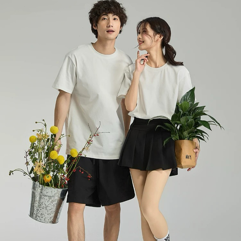 索罗情侣装索罗那凉感短袖T恤2025新款纯色上衣