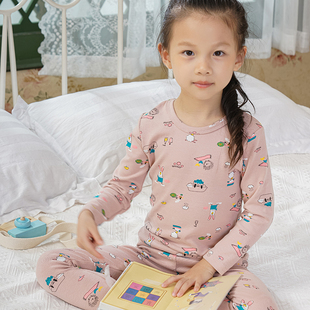 女童内衣套装睡衣秋冬新款棉毛衫加厚保暖儿童秋衣秋裤家居服