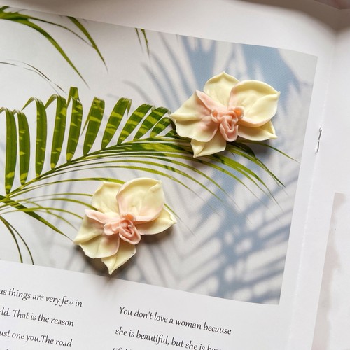 蝴蝶兰艺术花巧克力装饰甜品台七夕情人节蛋糕插件生日可食用女神