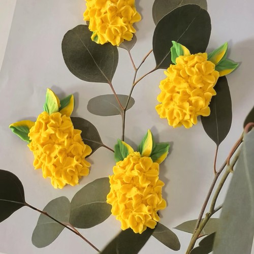 桂花艺术花巧克力装饰甜品台中秋节国庆蛋糕插件生日可食用秋天