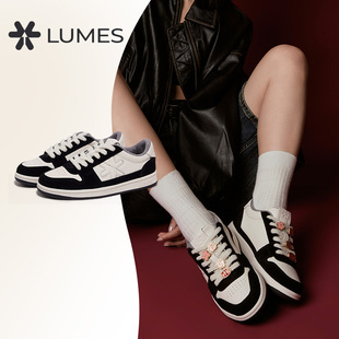 LUMES&YHGM国潮休闲板鞋女2026春季新款舒适小众复古百搭低帮鞋子