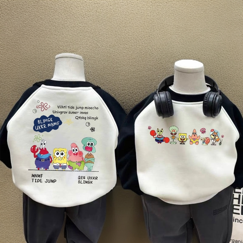 2025春秋加厚中小童宝宝卫衣