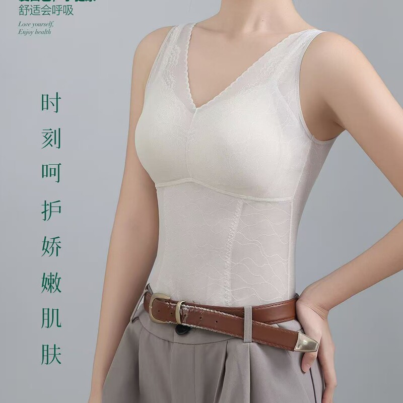新无钢圈内衣薄款透气舒适网纱性感大胸显小收副乳文一体微塑背心