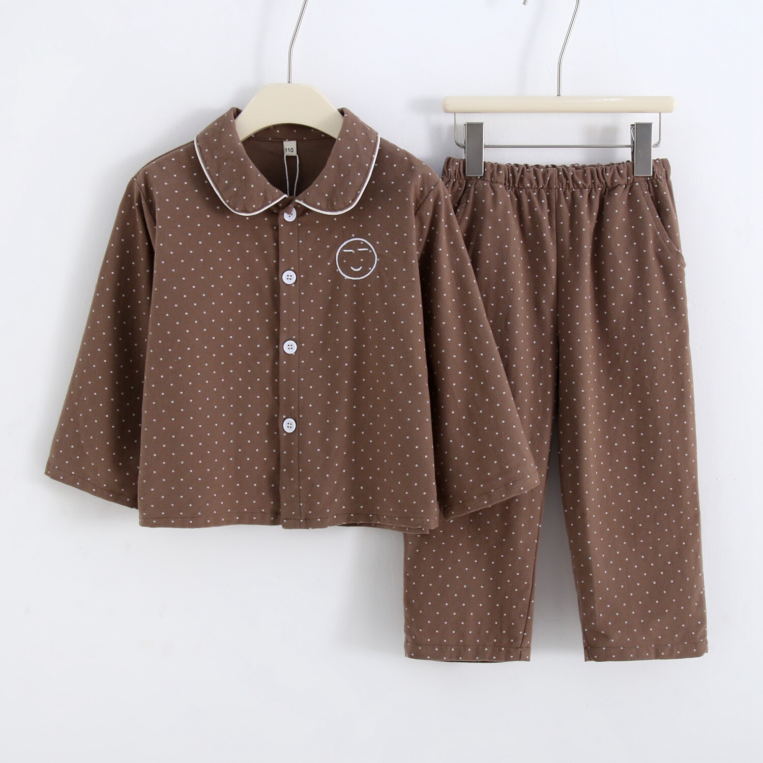 春秋新款儿童韩版纯棉磨毛长袖套装小孩宝宝可爱家居服男童睡衣