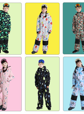 菲比小象儿童男女童动物造型卡通企鹅连体服户外连体滑雪服