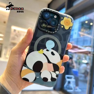 PICOCICI皮克嘻嘻适用于苹果16Promax磁吸手机壳iPhone 16Pro卡通可爱磨砂16保护套情侣潮