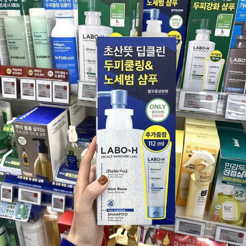 韩国LABO.H益生菌舒缓脱发头皮冰凉清爽控油洗发水套装