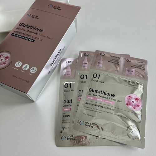 韩国直邮 | Care rance皮肤科白玉谷胱甘肽济州温泉亮肤3步面膜贴