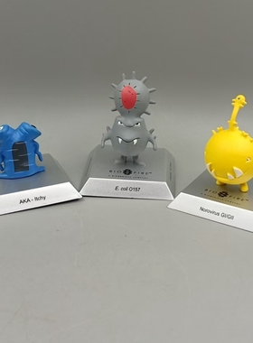 正版现货 POP MART/泡泡玛特 病毒怪兽 诺如病毒 白色念珠菌 散货