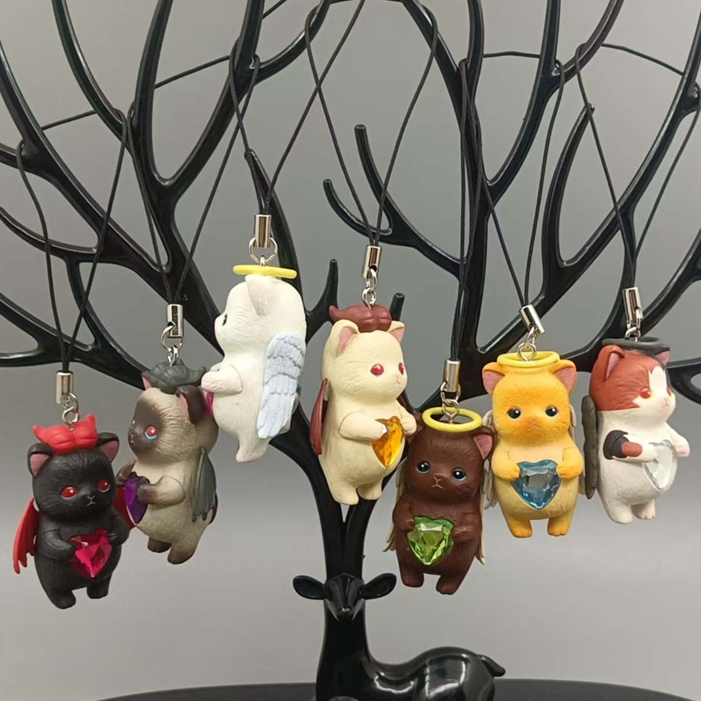 现货正版Kitan Club/奇谭俱乐部 恋爱猫VS恶魔 模型挂件 扭蛋散货