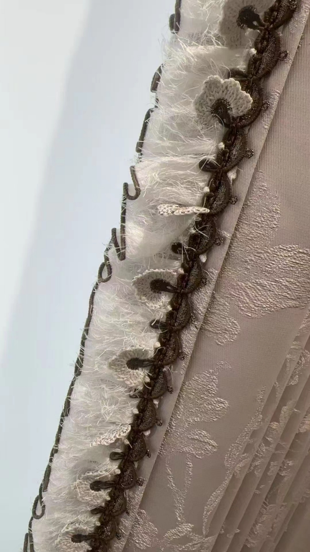 法式复古棉麻装饰花边窗帘布艺帘头侧边服装沙发抱枕靠垫diy装饰
