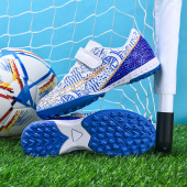 女童 男童学生小孩魔术贴透气tf碎钉训练鞋 2025新款 儿童足球鞋