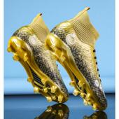 蓝色妖姬青少年小学生专用训练鞋 黄金切尔西足球鞋 男童儿童长钉鞋