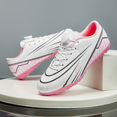 免系带儿童足球鞋 女 男女童魔术贴TF碎钉中小学生旋转扣平底训练鞋