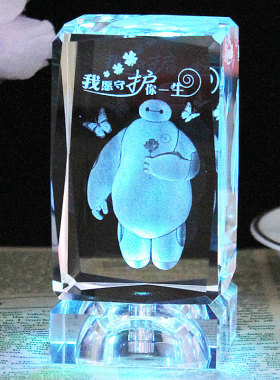 摆件水晶内雕人物照片小礼品
