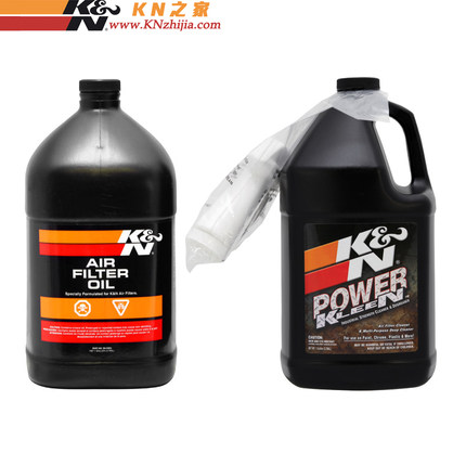 KN之家 K&N风格超大瓶装清洗液+护理油 各3.4KG KN空滤清洗保养品