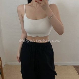 SEVEN24 韩国东大门2025秋季 FOUR 新品 7带胸垫超短吊带 TWENTY