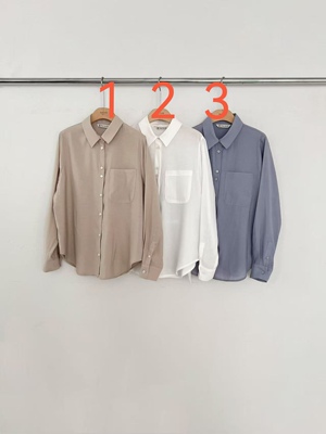 韩国东大门2026春季新品2nd GATE简约时尚百搭翻领单排扣长袖衬衫