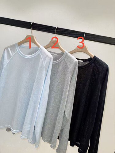 韩国东大门2026春季新品NDE韩系百搭时尚休闲圆领纯色轻薄长袖T恤