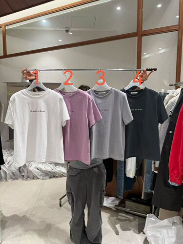 韩国东大门代购2026夏季新品tempting圆领字母印花纯色短袖T恤