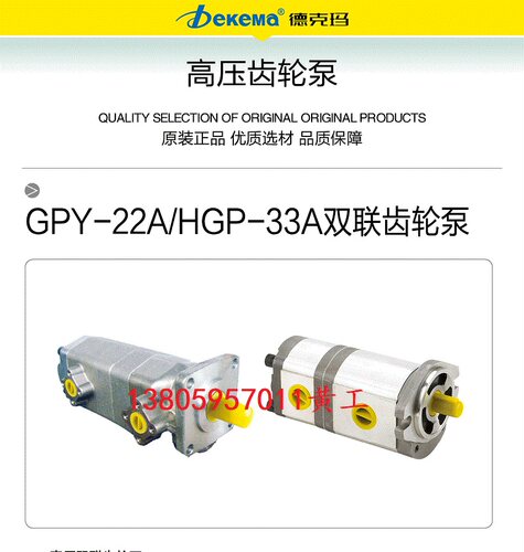 Dekema双联齿轮泵GPY-22A-F3030R - 封面