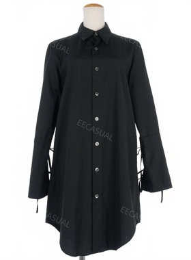LIMI feu 山本里美黑色长款系带袖衬衫 22SS