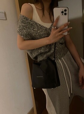MM6 Maison Margiela黑色手提斜挎包