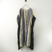 maison 长裙 亚麻 新品 褶皱连衣裙 soil 多色接拼 25SS