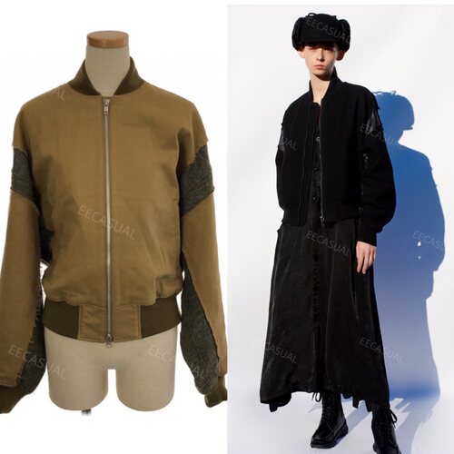 新品 山本耀司 ys 毛边裁断接拼夹克外套 22AW