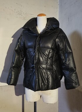 日本中古正品Junya Watanabe cdg渡边淳弥黑色短款廓形羽绒服夹克