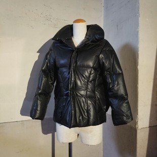 cdg渡边淳弥黑色短款 Watanabe 廓形羽绒服夹克 Junya 日本中古正品