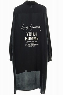 字母印花衬衫 YOHJI 黑色长款 外套 HOMME 18SS.