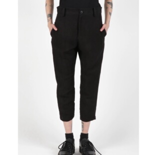 LIMI 22SS feu 山本里美黑色亚麻锥形休闲裤 国内现货 九分裤 新品