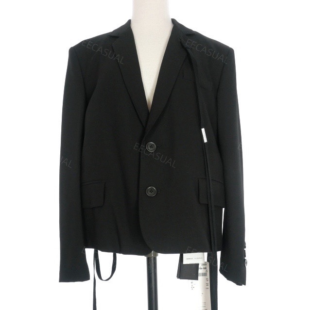 新品 ANN DEMEULEMEESTER黑色中缝裁片西装外套 22SS