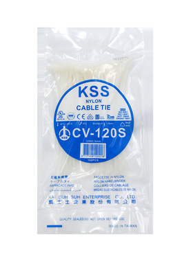 kss自锁扎带CV-120S 白色2.5*120电线轧带 凯士士尼龙扎带cv120s