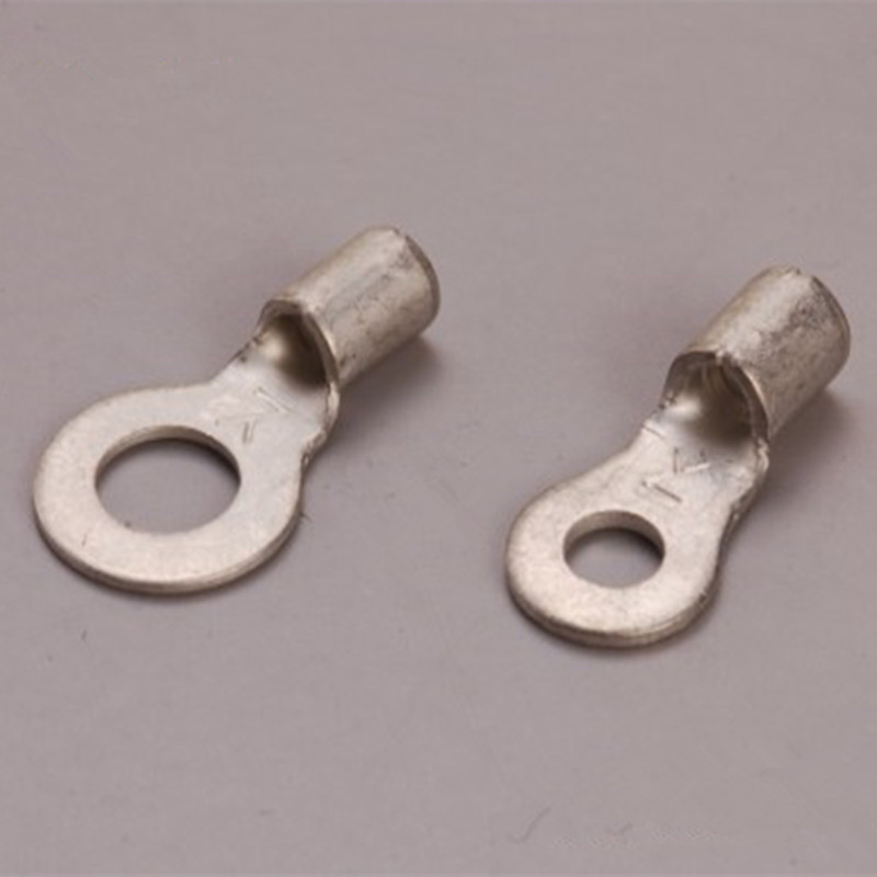 接线端头RNB/TNR5.5-5线鼻子OT圆形紫铜裸端子接头100只6平方线耳