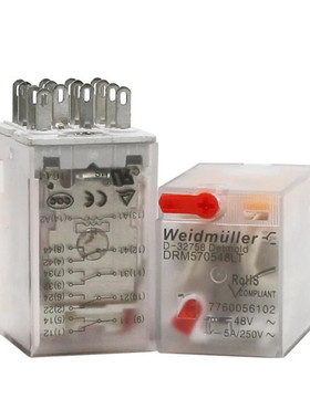 魏德米勒原装正品继电器DRM570548LT 5A14脚带灯测试杆7760056102