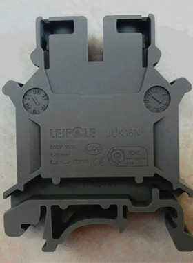 上海雷普JUK16N灰色导轨式 16平方 通用JUK系列接线端子排 UK16N