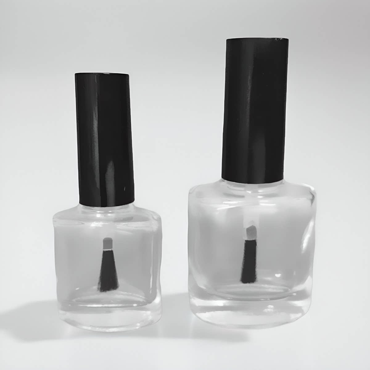 厂家直销指甲油瓶子 玻璃空瓶10ml 15ml扁形杜邦毛刷补漆胶水瓶批