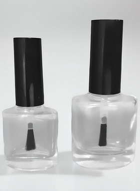 厂家直销指甲油瓶子 玻璃空瓶10ml 15ml扁形杜邦毛刷补漆胶水瓶批