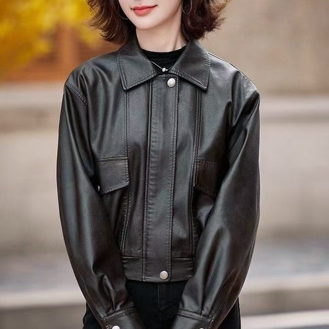 韩系巨好看皮衣外套女款2026春秋新款大气时尚短款机车服PU皮夹克