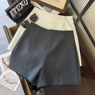 巨好看的西装短裤女款2026夏装新款外穿显瘦直筒高腰A字休闲裤子