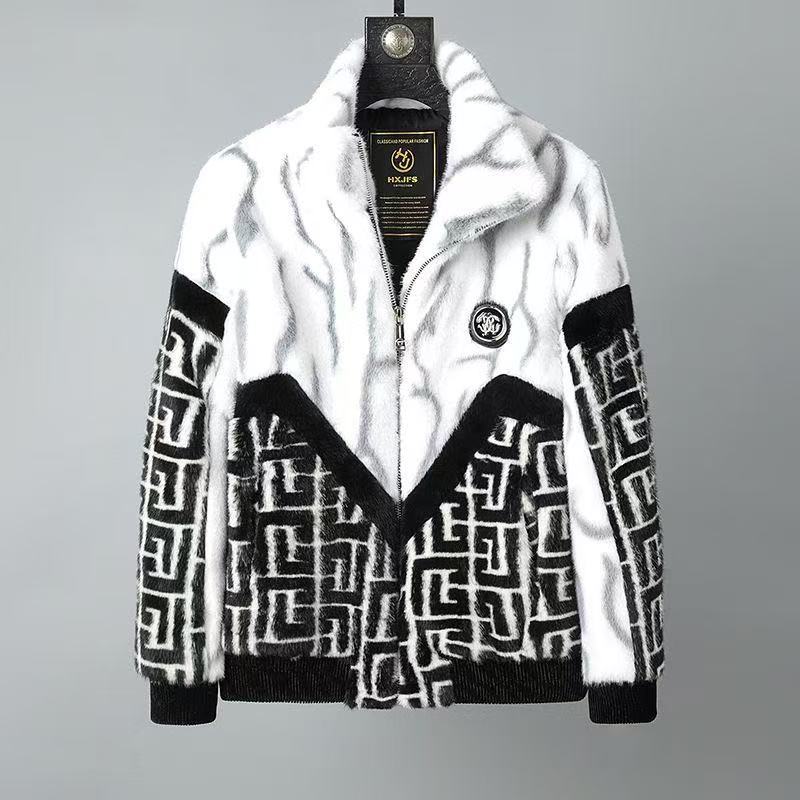 男士冬装外套2025新款冬季加厚仿水貂金貂绒海宁皮草皮衣夹克男装