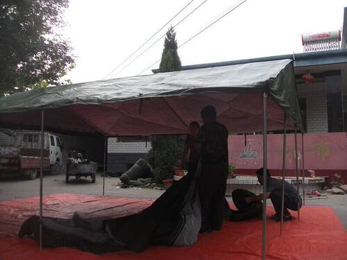 加厚 帆布帐篷 施工帐篷4*4帆布 加厚牛津布帐篷圆管支架i.