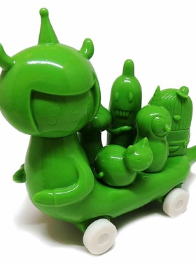 SOFUBI | Aya Kakeda Microbus 稀有绿素 潮流玩具 日本潮玩 可动