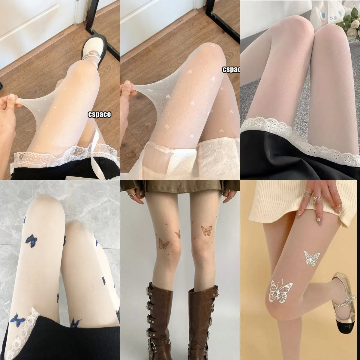 jk日系白女纯欲合集夏季薄款蝴蝶结lolita白色连裤防勾丝